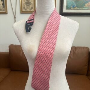 Pink and blue wishbone tie